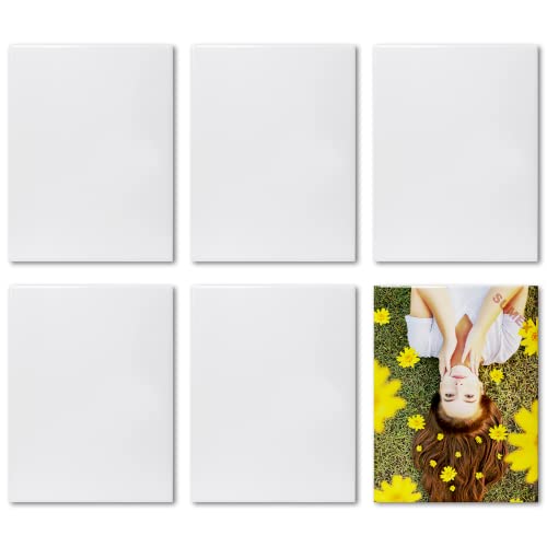 Sumex Azulejos de cerámica para sublimación para manualidades, 6 piezas de azulejos de cerámica blanca brillante para prensa de calor (15 x 20 cm)