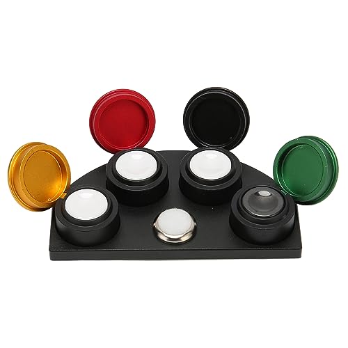 YUYTE 4 Outil de Trempette d'huile de Montres de Plat,avec Couvercle en Alliage D'aluminium Céramique Horlogers Graisseur Plats Tasses Stand Multi Couleur