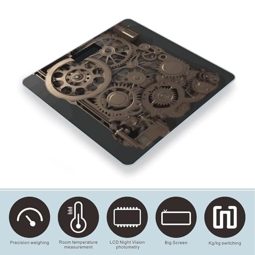 Báscula de Baño Digital con Engranajes Mecánicos Steampunk miniatura 3