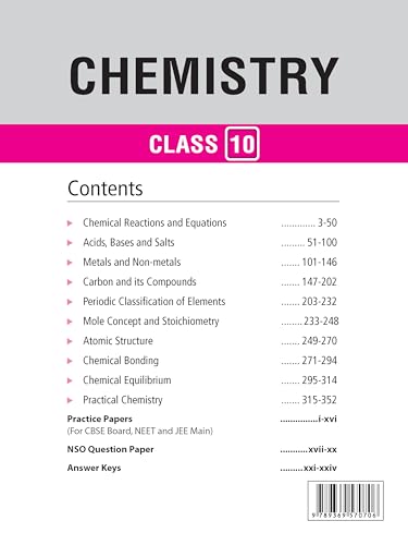 Image of MTG Foundation Course Class 10 Chemistry For NEET, IIT-JEE, CUET & Boards Exams (Edition 2026-2027)