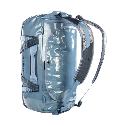 Image of Tatonka Barrel 45L Waterproof Travel Bag with Backpack Function, Large Opening, Padded Base and Lockable Zip, Elemental Blue, 45 L, Durable Travel Bag with stowable Backpack Shoulder Straps, Elemental