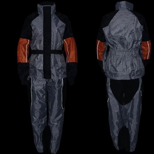 Image of NexGen Men's Rain Suit - Black /Orange /Gray