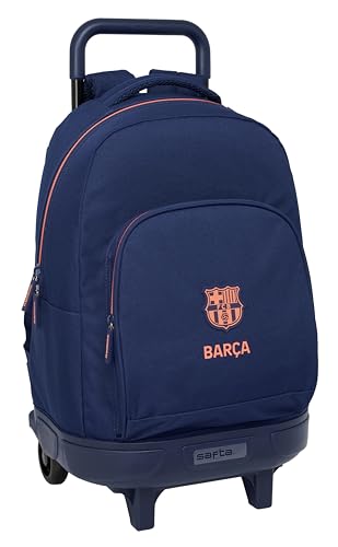 Grand sac à dos à roulettes F.C.Barcelona 2ème équipe pour enfant 33x22x45 cm