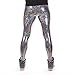 Revolver Fashion / Funstigators Festival Clothing: Men's Holographic Disco Meggings - Made in USA (Silver, L)