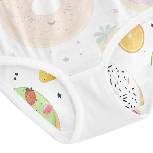 Wusikd Colorful Doughnuts Girls' Underwear Cotton Cartoon Girls Briefs Soft Toddler Underwear 2T 5