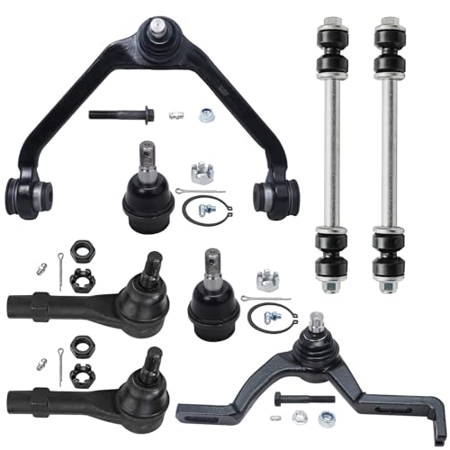 Image of Detroit Axle - Front 8pc Suspension Kit Ford Explorer Ranger Mazda B2500 B3000 B4000 Mercury Mountaineer, 2 Upper Control Arms 2 Lower Ball Joints 2 Sway Bars 2 Outer Tie Rods Replacement