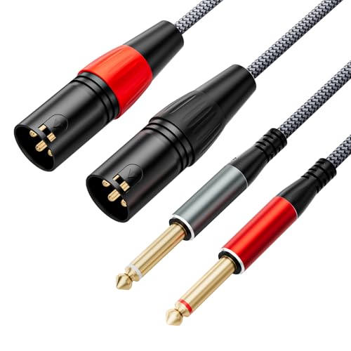 Câble XLR mâle vers TS 6,35 mm pour brancher votre table de mixage de studio