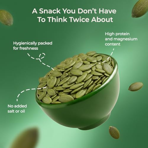 Image of Khetika Pumpkin Seeds 500g I AAA Grade I Raw & Unroasted Pumpkin Seed I Seeds For Eating I Rich in Protein, Dietary Fibre, Omega -3, Magnesium, Zinc