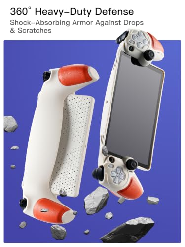 Image of PlayStation Portal Case, Slim Shockproof Protective Cover,White &Orange