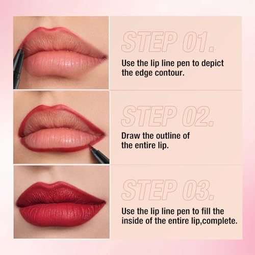 Nude Lip Liner Lipsticks for Women Long Lasting - High Pigmented Velvet Waterproof Lipsticks Lip Pencil for Sculpting & Filling, Ideally Defined Lips - Natural Lip Liner Makeup Gift, Honey Peach - Image 8