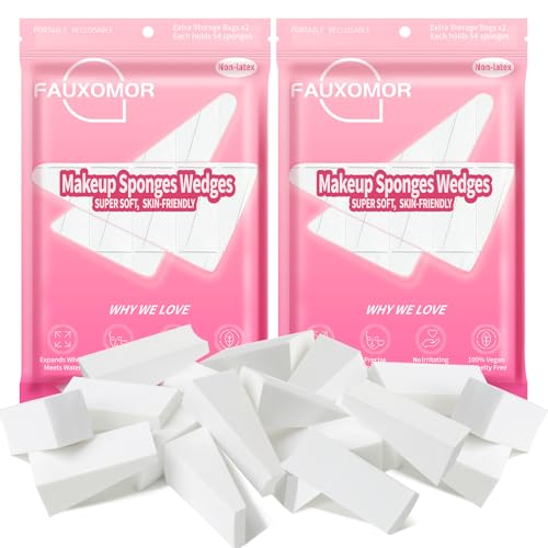Fauxomor 216 Pcs New Makeup Sponges Wedges