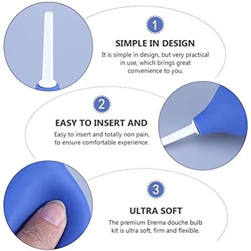 Healifty 2Pcs Bulbo Enema Anal Douche Limpo Enema Bulb Kit Ducha Vaginal de Silicone para a Saúde Da