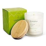 Anovina Scented Soy Blend Candle with Gift Box.  Non-Toxic Candles for Home, Candle Gifts for Women, Glass Jar with Bamboo Lid, Gifts for All Occasions