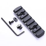 TuFok Single Picatinny Rail Section for Keymode - Thin 0.27in Height Rail Attachment Rail Adapter Mount Alumimun 7-Slot (Black)