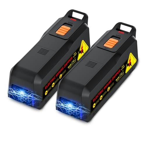 X-PEST Electronic Mouse Trap 2 Pack – Electric Mouse Trap Zapper for Indoor & Outdoor Use, Reusable Rodent Trap, No Touch No See, Effective Mice & Mouse Control