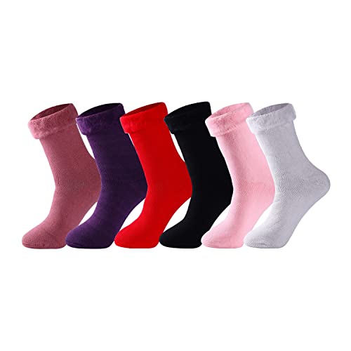 Chaussettes thermiques d'hiver pour femme en polaire brossée épaisse et chaude avec semelle antidérapante, Semelle unie 2,4 tog Cover