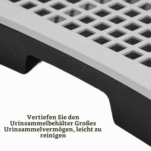 Hundetrainings Toilette Wand, Individuelles Design Hunde Trainingstablett, Netz Design, Leicht zu Reinigen, Hundetoilette, Kaubeständig, Tragbares Welpen Töpfchen (BLACK)