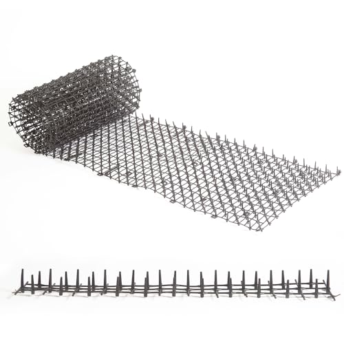 Easylife Stayaway Spike Animal Repellent Mat, Humane Fox and Cat Deterrent for Garden, Flowerbeds & Pots, Weatherproof, Cut-to-Size Cat Scarer with 2cm Prickles, L200xW30xH2cm - Fully Guaranteed