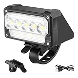 Luz Delantera para Bicicletas | Luz Delantera De Ciclismo De Alta Luminosidad con 5 Modos - Faro Bici Accesorios Reparaciones,Senderismo Acampada Exterior