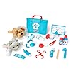 Melissa & Doug Examine and Treat Pet Vet Play Set, 24-Piece Animal Doctor Playset with Dog & Cat Plushies, Pet Doctor Kit & Accessories, Preschool Toys for Girls & Boys Ages 3+