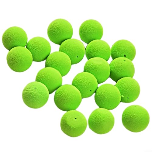 Zeroupshop Carp Fishing Floating EVA Ball Boilies 14mm Mainline Baits Lures Attractants for Hair Rig for Chod Rigs 20/40 PCS Green Hookbaits Scent Feeder(green 20pcs)