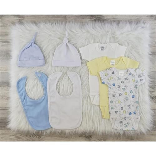 Bambini LS-0567M Layette Baby Clothes Set - White Pink & Yellow - Medium - Pack of 3