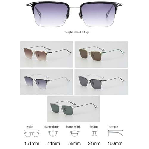 Lunettes de soleil UV400 légères avec verres dégradés anti-reflets - 7
