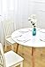 Rally Home Goods Indoor Outdoor Heavy Duty Premium Clear Transparent Round Fitted Vinyl Tablecloth, Elastic Edge, Waterproof Wipeable, Fine Table Plastic Protector of 57-65 Inch Diam (60'')