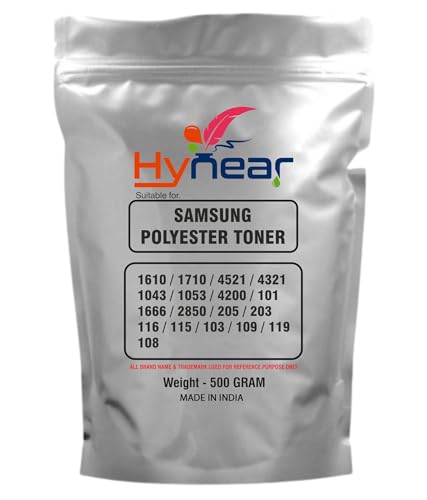 Image of Ultra Dark Black Toner Powder Suitable for Samsung Polyester Samsung Polyester 1610 /1710 /4521 /4321 /1043 /1053 /4200 /101 /1666 /2850 /205 /203 /116 /115 /103 /109 /119 /108 Printers (Pack of 1) (500 Gram)