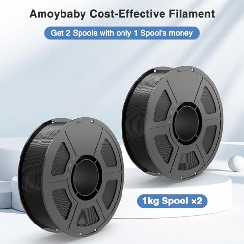 Image of Black Silk PLA Filament Bundle 1.75mm 3D Printer Filament, 2kg Spool (4.4lbs), Dimensional Accuracy + /- 0.03 mm, Fit Most FDM 3D Printer (Silk Black 2-Pack)
