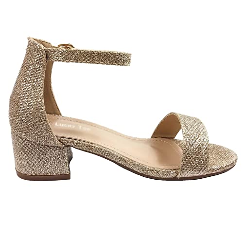 Image of Lucky Top Girls Dress Sandal Low Heel Ankle Strap