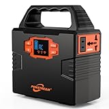 POWSTREAM Portable Power Station 155Wh Camping Portable Power Bank with AC Outlet 150W, Multi DC, USB, LED Flashlights for Outdoors Camping CPAP Home Blackout Emergency