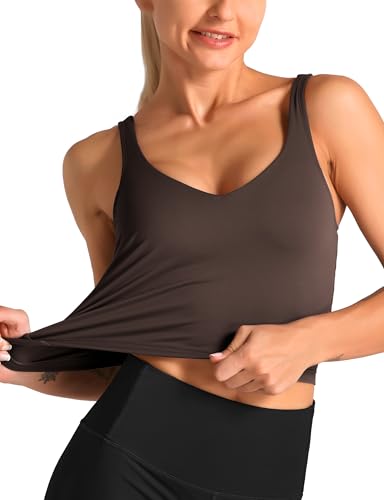 Image of Dragon Fit Sports Bra for Women Longline Padded Bra Yoga Crop Tank Tops Fitness Workout Running Top