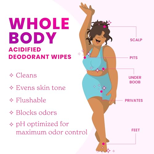 lume acidified deodorant wipes - 24 hour odor control - aluminum free baking soda free skin loving - flushable - 15 count pack of 3 cool cucumber