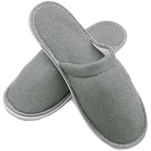 ZOLLNER 10 pares de zapatillas de viaje y hotel, grises, antideslizantes