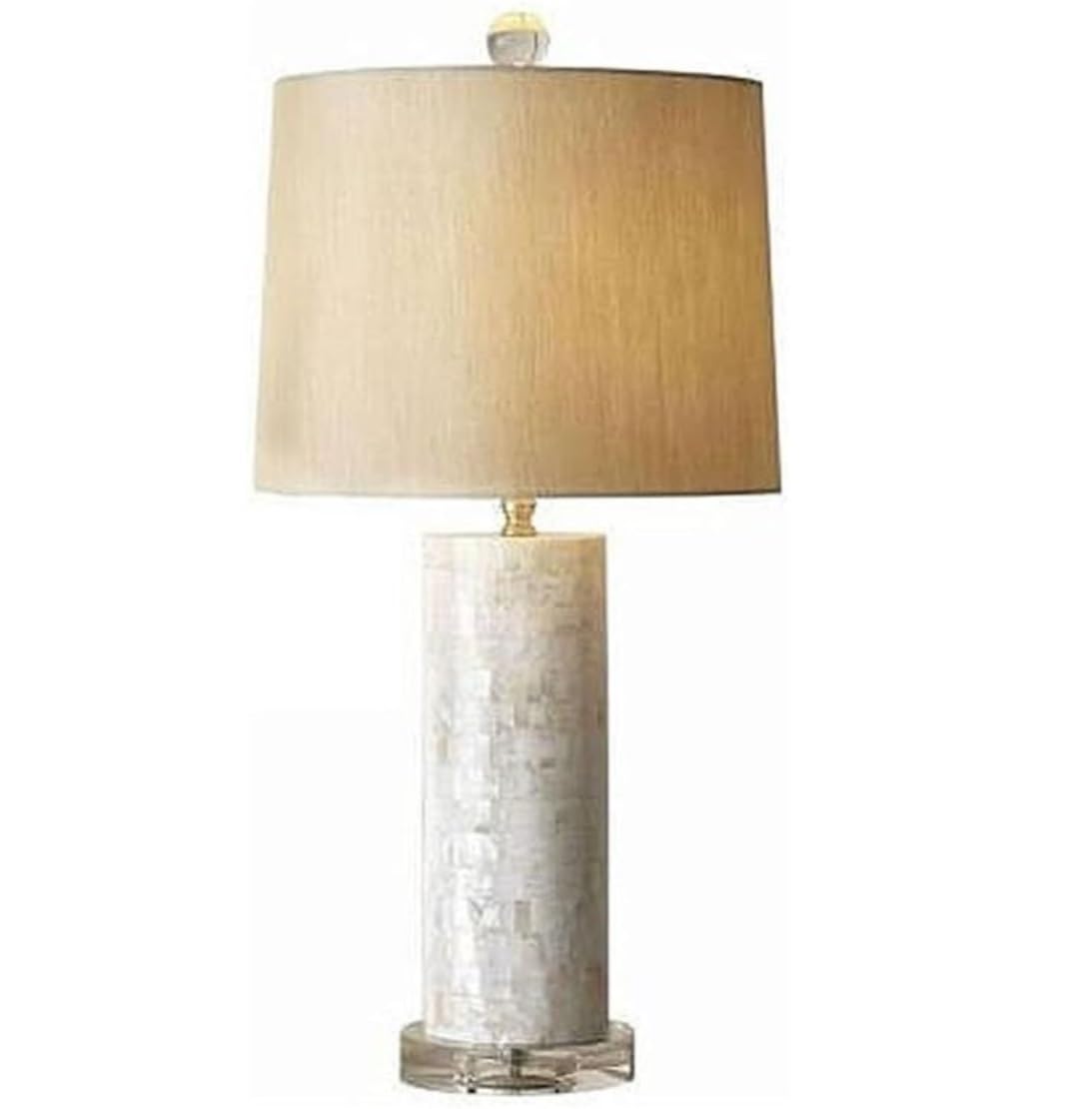 Klasyczna Lampa Stołowa Korpus Lampy W Kształcie Muszli Lampka Nocna Z Tkaniny Klosz Lampa Nocna Do Sypialni, Salonu, Biura Lampka do Czytania (Color : Remote Control Switch)