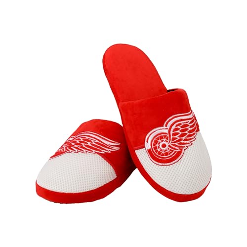 FOCO Detroit Red Wings NHL Mens Team Logo Staycation Slipper - M