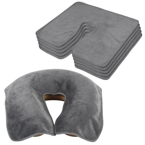SINLAND Microfiber Face Cradle Covers Large Size Soft and Reusable Non-Stick Massage Headrest Cover Suitable for Any Massage Tables & Massage Chair