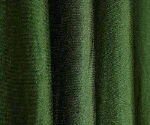 Image of Curtains 9 Feet Long for Living Room - Long Door Curtains Set 1 Pcs Panel, Solid Parda for Home Decor & Office Dark Green Colour 9 feet (48 x 108 Inch) - 2 Pcs