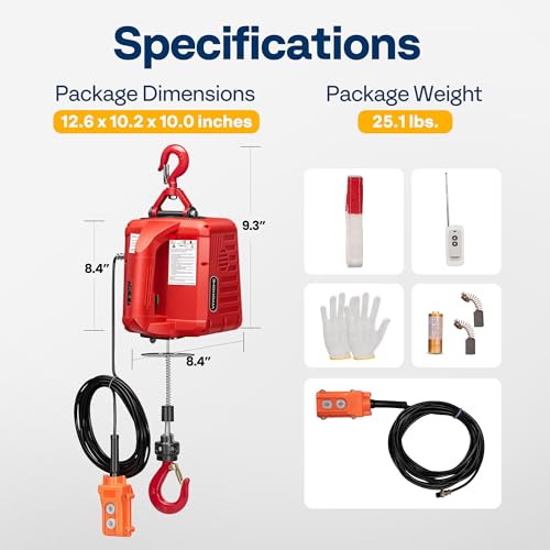 Vivohome VH1424 3-In-1 Electric Hoist, Powerful 110V Portable Winch thumb #6