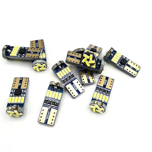 Lámpara LED para auto W5W T10 10PCS 6000K 12V blanca miniatura 2