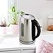 Ovente Electric Stainless Steel Hot Water Kettle 1.7 Liter with 5 Temperature Control & Concealed Heating Element, BPA-Free 1100 Watt Tea Maker with Auto Shut-Off and Keep Warm Setting, Silver KS88S