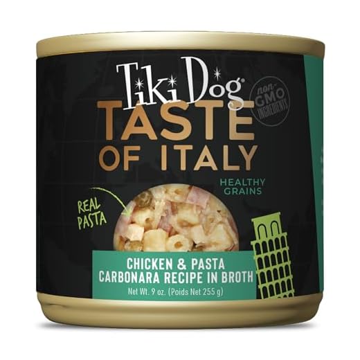 Tiki Dog Taste of The World Wet Dog Food, Italy Chicken & Pasta, 9 oz. Can (8 Count)