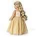 American Girl 2025 Glimmering Gold Holiday Collector Doll, with Light-Blue Eyes, Long Wavy Blonde Hair, Ages 8+