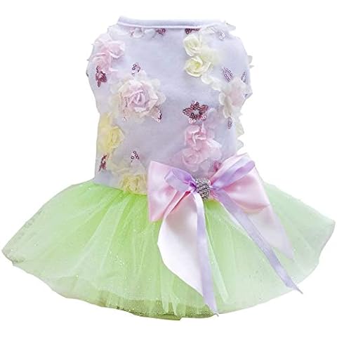 Izefia Puppy Skirt Dog Princess Dress Cover