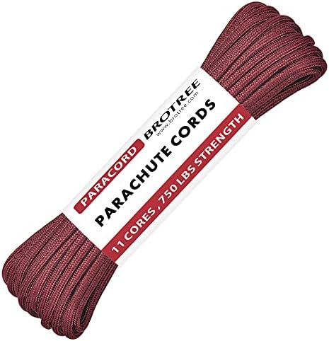 BROTREE 750 Paracord 11 Strand Nylon Parachute Cord Outdoor Survival Rope - 750lb Breaking Strength (50ft)