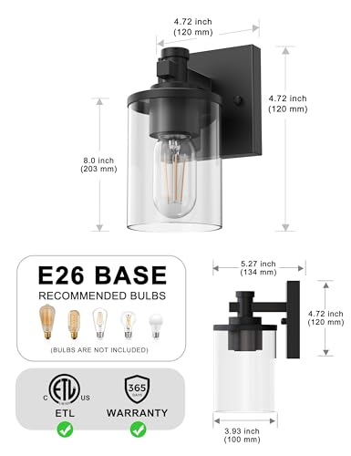 Image of Bathroom Light Fixture, Bathroom Vanity Light Over Mirror, 1-Lights