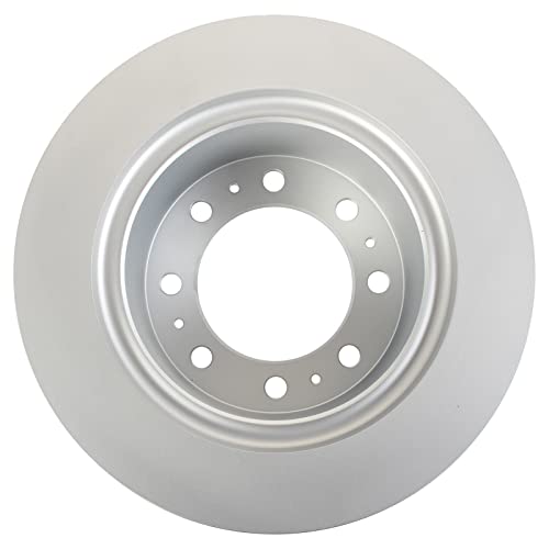 Image of TRQ Rear Brake Pad & Rotor Kit Semi-Metallic Premium G-Coated Compatible with 2009-2010 Dodge Ram 2500, 3500 2012 Ram 1500 2011-2018 2500 3500