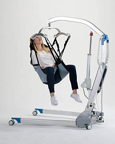 Patient Aid Padded U-Sling with Head Support, Universal Patient Lift Sling, Size Large, 225-375 lbs Capacity