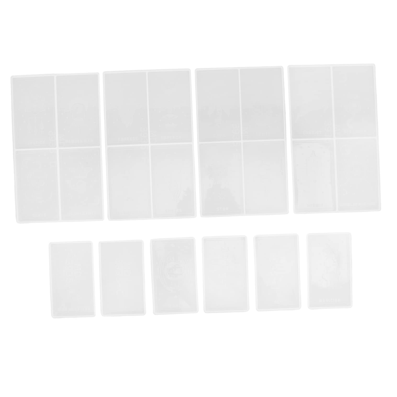 Blanc Moule à Couler pour Tarot en Silicone, 1 Set